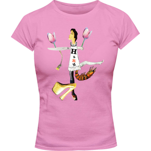 Collage 6 - Ladies Slim Fit Tee - Graphic Tees Australia