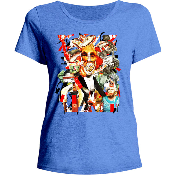 Collage 8 - Ladies Relaxed Fit Tee - Graphic Tees Australia