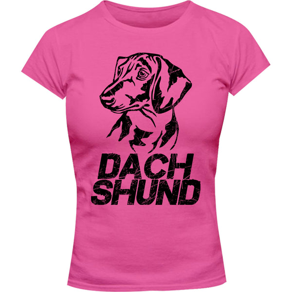 Dachshund - Ladies Slim Fit Tee - Graphic Tees Australia