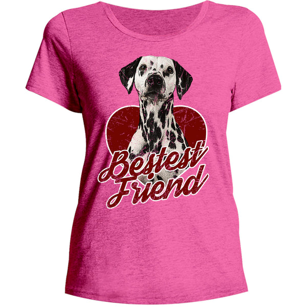 Dalmatian Bestest Friend - Ladies Relaxed Fit Tee - Graphic Tees Australia