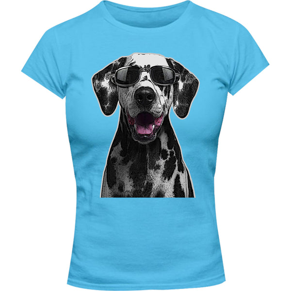 Dalmatian Cool As - Ladies Slim Fit Tee - Graphic Tees Australia