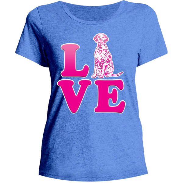 Dalmatian Love - Ladies Relaxed Fit Tee - Graphic Tees Australia