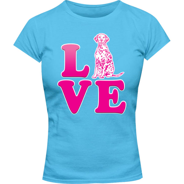 Dalmatian Love - Ladies Slim Fit Tee - Graphic Tees Australia
