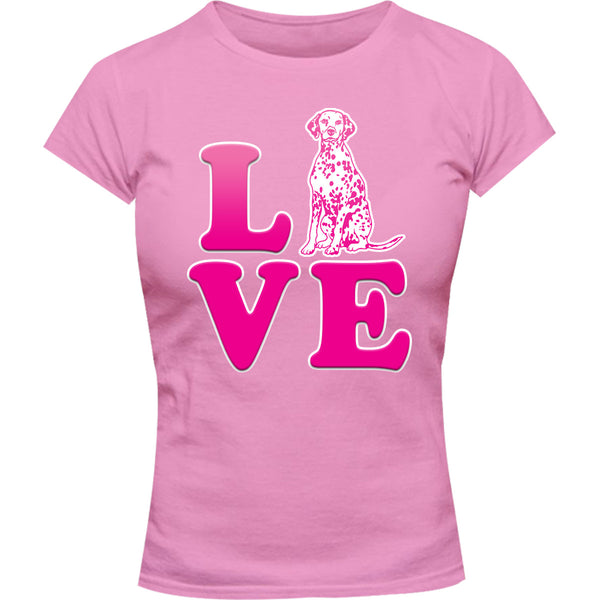 Dalmatian Love - Ladies Slim Fit Tee - Graphic Tees Australia