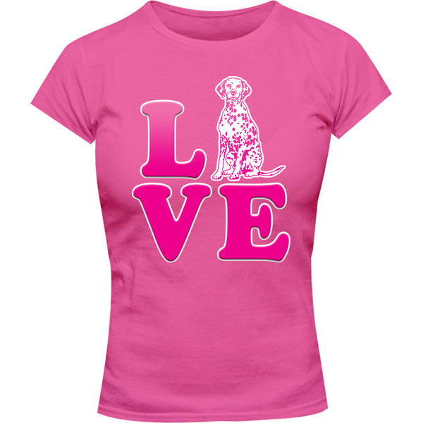 Dalmatian Love - Ladies Slim Fit Tee - Graphic Tees Australia
