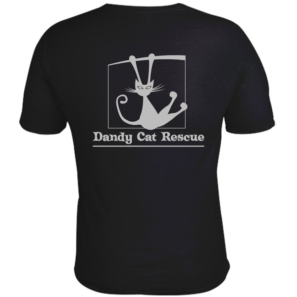 Cats Make Me Happy Dandy Cat Rescue front & back - Unisex Tee - Plus Size