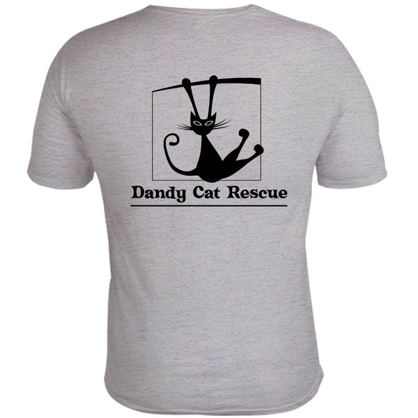 Cats Make Me Happy Dandy Cat Rescue front & back - Unisex Tee - Plus Size