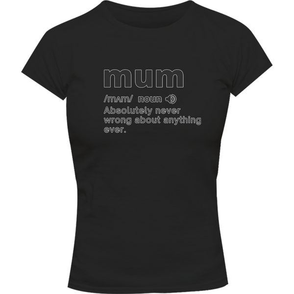 Mum Definition - Ladies Slim Fit Tee