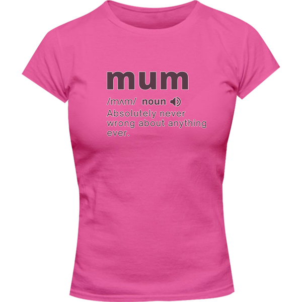 Mum Definition - Ladies Slim Fit Tee