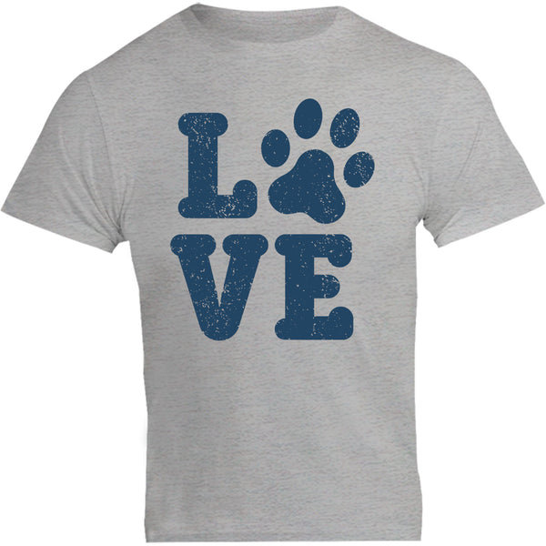 Dog Paw Print Love - Unisex Tee - Plus Size - Graphic Tees Australia
