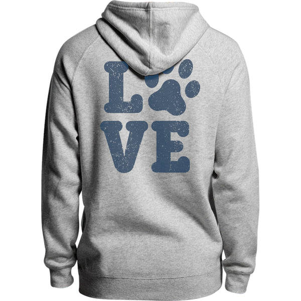 Dog Paw Print Love - Unisex Hoodie - Plus Size - Graphic Tees Australia