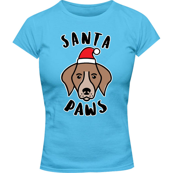 Dog Santa Paws - Ladies Slim Fit Tee