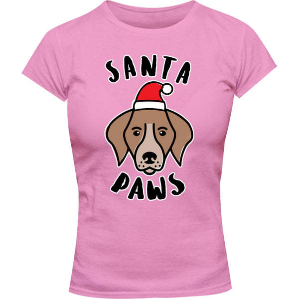 Dog Santa Paws - Ladies Slim Fit Tee