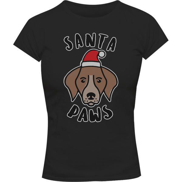 Dog Santa Paws - Ladies Slim Fit Tee