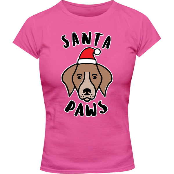 Dog Santa Paws - Ladies Slim Fit Tee