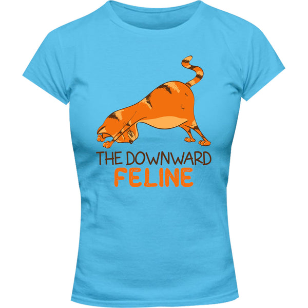 Downward Feline - Ladies Slim Fit Tee