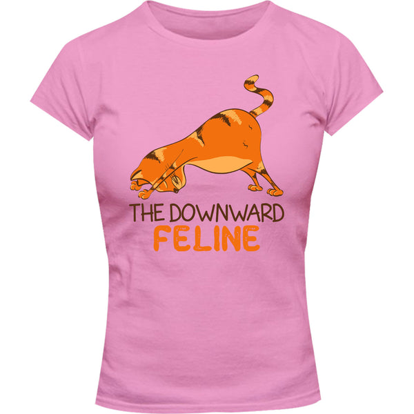 Downward Feline - Ladies Slim Fit Tee