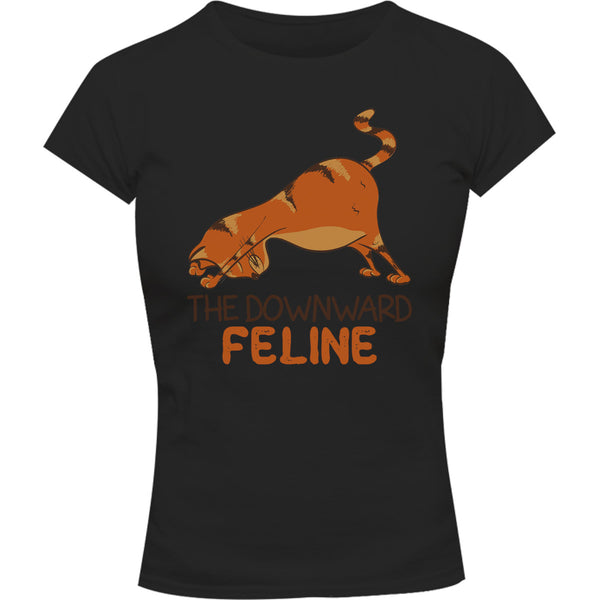 Downward Feline - Ladies Slim Fit Tee