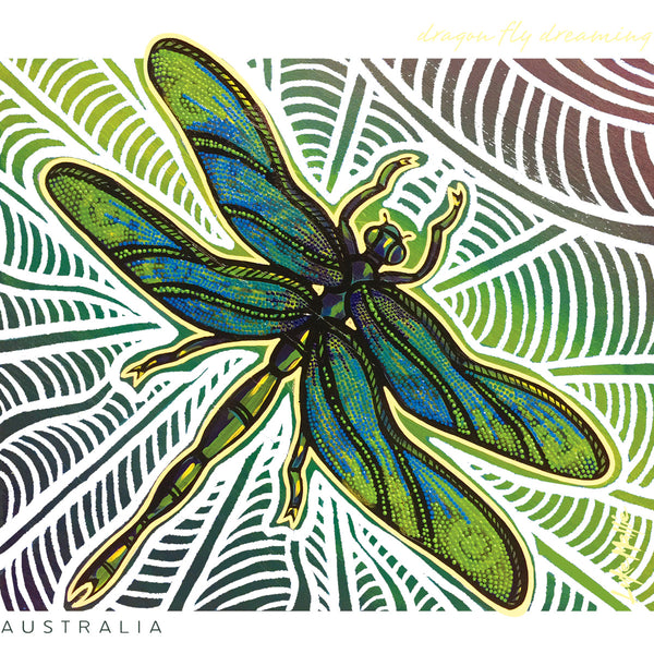 Dragonfly Dreaming - Ladies Slim Fit Tee - Graphic Tees Australia