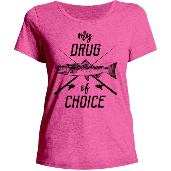 Drug Of Choice - Ladies Relaxed Fit Tee - Graphic Tees Australia