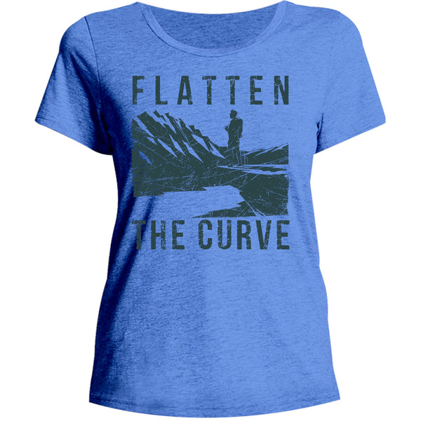 Flatten The Curve - Ladies Relaxed Fit Tee - Graphic Tees Australia