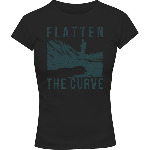Flatten The Curve - Ladies Slim Fit Tee - Graphic Tees Australia