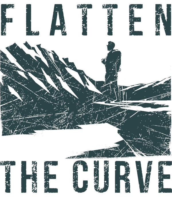 Flatten The Curve - Ladies Relaxed Fit Tee - Graphic Tees Australia