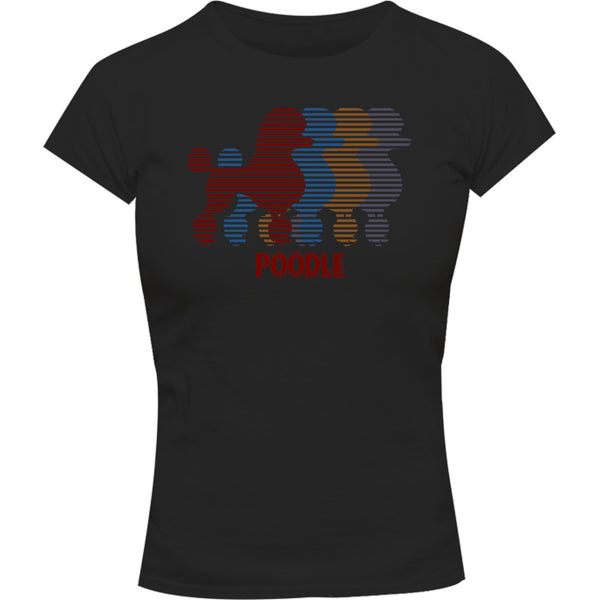 Four Poodles - Ladies Slim Fit Tee - Graphic Tees Australia
