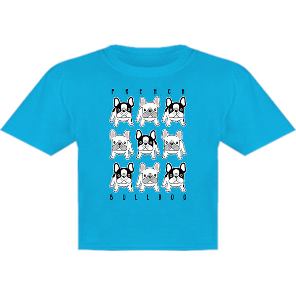 French Bulldog In Rows - Youth & Infant Tee - Graphic Tees Australia