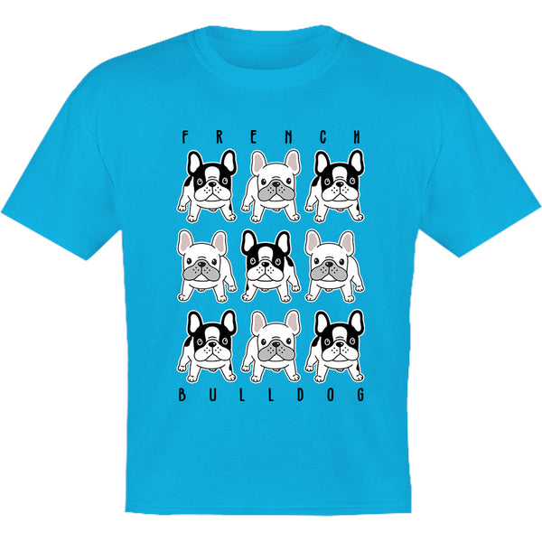 French Bulldog In Rows - Youth & Infant Tee - Graphic Tees Australia