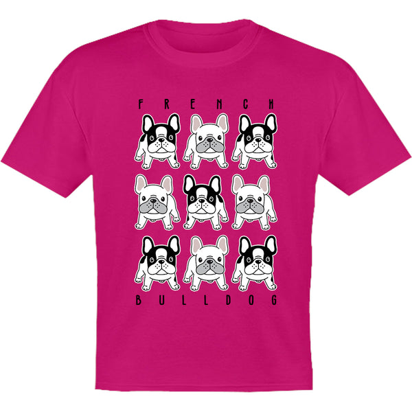 French Bulldog In Rows - Youth & Infant Tee - Graphic Tees Australia