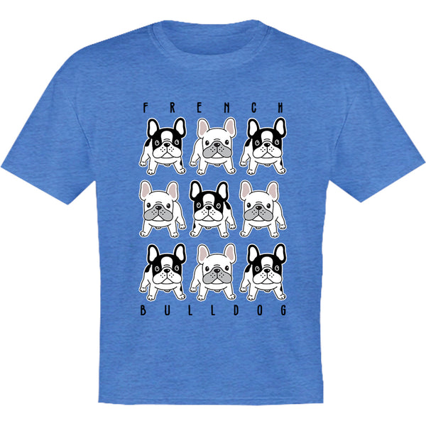 French Bulldog In Rows - Youth & Infant Tee - Graphic Tees Australia