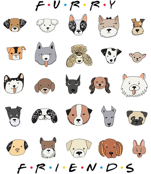 Furry Friends Dog Faces - Unisex Tee - Plus Size