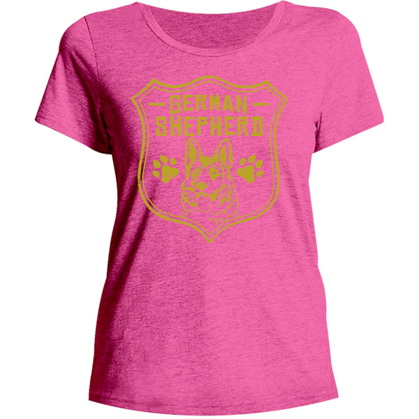German Shepherd Shield - Ladies Relaxed Fit Tee - Graphic Tees Australia