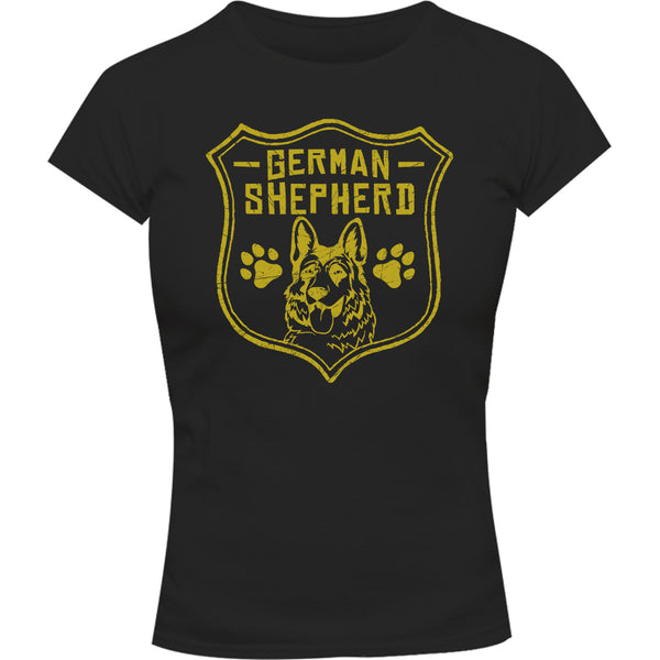 German Shepherd Shield - Ladies Slim Fit Tee - Graphic Tees Australia
