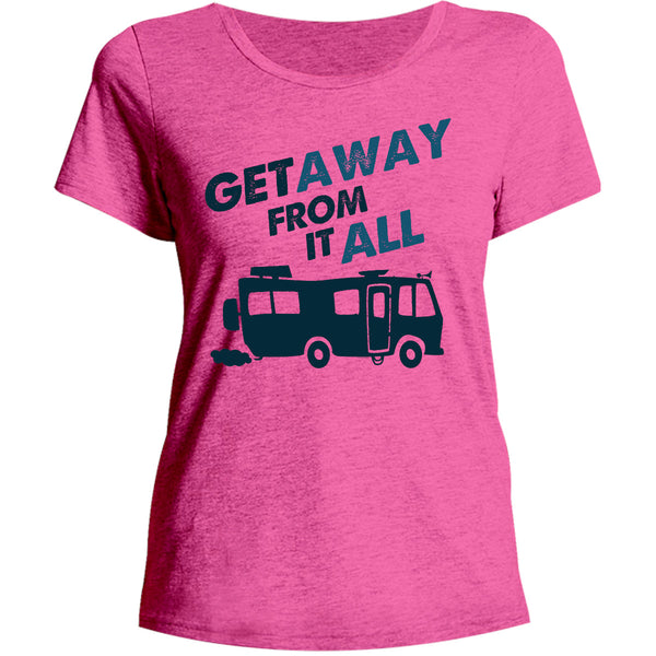 Get Away From It All - Ladies Relaxed Fit Tee - Graphic Tees Australia