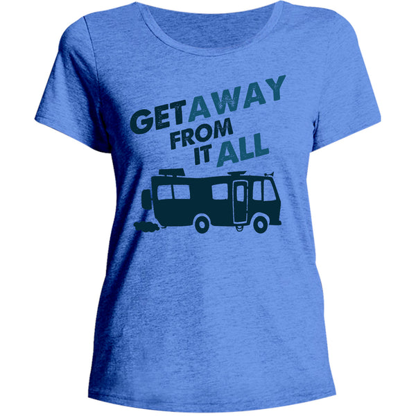 Get Away From It All - Ladies Relaxed Fit Tee - Graphic Tees Australia
