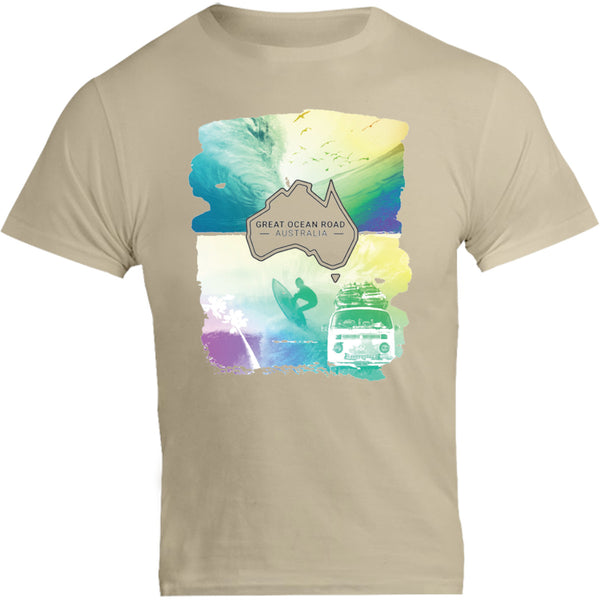 Great Ocean Road Colourful Surf - Unisex Tee - Graphic Tees Australia