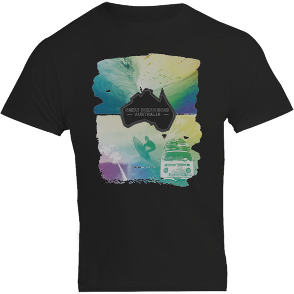Great Ocean Road Colourful Surf - Unisex Tee - Graphic Tees Australia