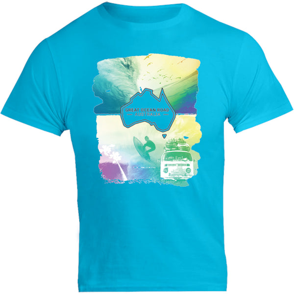 Great Ocean Road Colourful Surf - Unisex Tee - Graphic Tees Australia