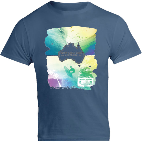 Great Ocean Road Colourful Surf - Unisex Tee - Graphic Tees Australia