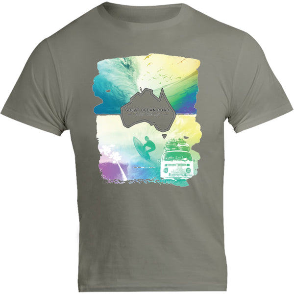 Great Ocean Road Colourful Surf - Unisex Tee - Graphic Tees Australia