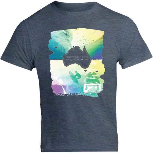 Great Ocean Road Colourful Surf - Unisex Tee - Graphic Tees Australia