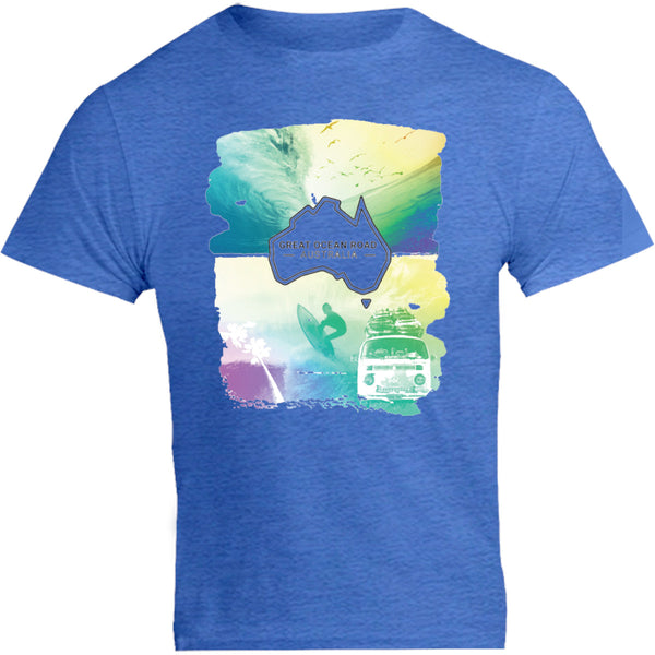 Great Ocean Road Colourful Surf - Unisex Tee - Graphic Tees Australia