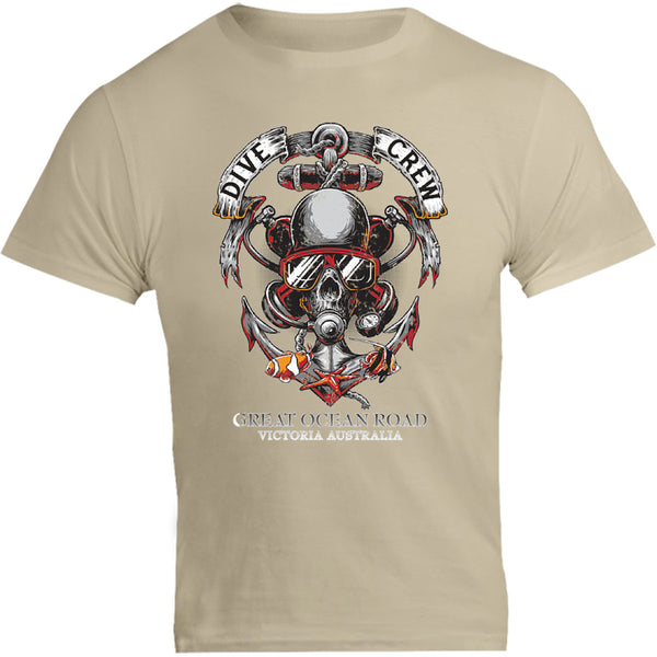 Great Ocean Road Skull Dive Crew - Unisex Tee - Graphic Tees Australia