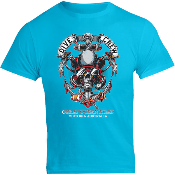 Great Ocean Road Skull Dive Crew - Unisex Tee - Graphic Tees Australia
