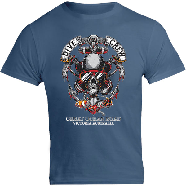 Great Ocean Road Skull Dive Crew - Unisex Tee - Graphic Tees Australia