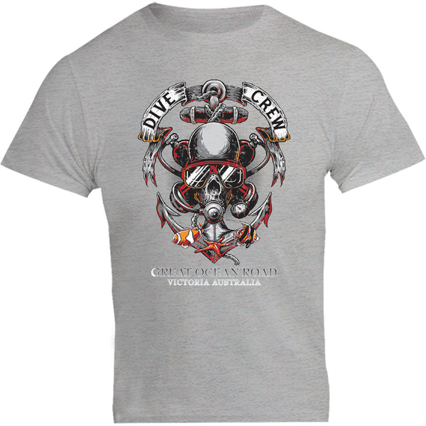 Great Ocean Road Skull Dive Crew - Unisex Tee - Graphic Tees Australia