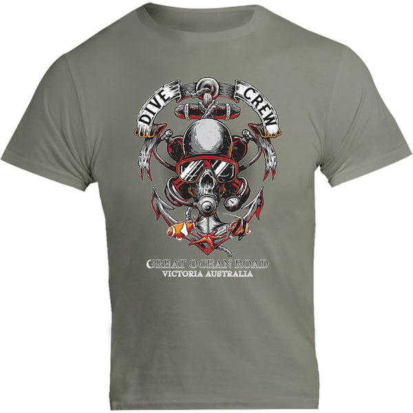 Great Ocean Road Skull Dive Crew - Unisex Tee - Graphic Tees Australia