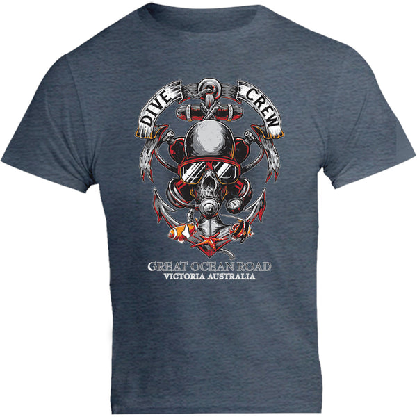Great Ocean Road Skull Dive Crew - Unisex Tee - Graphic Tees Australia